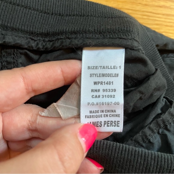 James Perse Drawstring Waist Straight Leg black Pants size 1 / Small - Picture 4 of 5